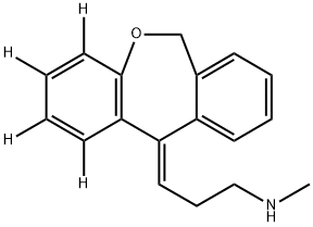 1-Propanamine, 3-(dibenzb,eoxepin-11(6H)-ylidene-1,2,3,4-d4)-N-methyl-, (E)- 结构式