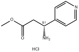 4-Pyridinepropanoic acid, β-amino-, methyl ester, hydrochloride (1:1), (βR)- Structure