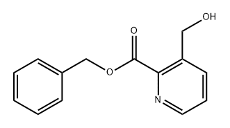 3-Hydroxymethyl-pyridine-2-carboxylic acid benzyl ester 化学構造式