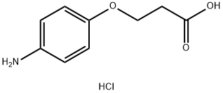 3-(4-aminophenoxy)propanoic acid hydrochloride 化学構造式