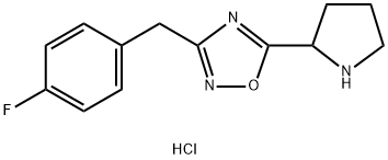 3-[(4-fluorophenyl)methyl]-5-(pyrrolidin-2-yl)-1,2,4-oxadiazole hydrochloride|3-[(4-氟苯基)甲基]-5-(吡咯烷-2-基)-1,2,4-噁二唑盐酸盐