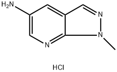 1-Methyl-1H-pyrazolo[3,4-b]pyridin-5-amine hydrochloride 结构式