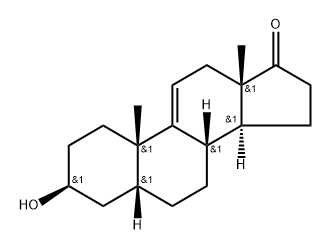 Androst-9(11)-en-17-one, 3-hydroxy-, (3β,5β)-,1311972-85-6,结构式