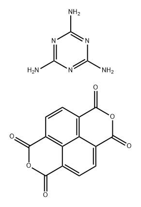 [2]Benzopyrano[6,5,4-def][2]benzopyran-1,3,6,8-tetrone, polymer with 1,3,5-triazine-2,4,6-triamine 化学構造式