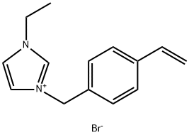 3-[(4-乙烯基苯基)甲基]-1-乙基-1H-咪唑溴化盐,1312415-44-3,结构式