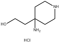 4-Piperidineethanol, 4-amino-, hydrochloride (1:2) Struktur