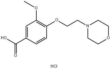 3-methoxy-4-(2-morpholinoethoxy)benzoic acid hydrochloride Structure