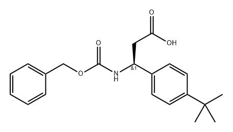 Benzenepropanoic acid, 4-(1,1-dimethylethyl)-β-[[(phenylmethoxy)carbonyl]amino]-, (βS)- Structure