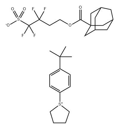 Thiophenium, 1-[4-(1,1-dimethylethyl)phenyl]tetrahydro-, salt with 3,3,4,4-tetrafluoro-4-sulfobutyl tricyclo[3.3.1.13,7]decane-1-carboxylate (1:1),1313214-21-9,结构式