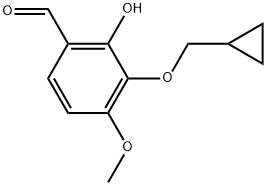3-(Cyclopropylmethoxy)-2-hydroxy-4-methoxybenzaldehyde 化学構造式