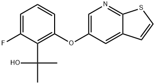 2-(2-fluoro-6-{thieno[2,3-b]pyridin-5-yloxy}phenyl)
propan-2-ol,1314011-84-1,结构式