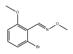 (E)-2-bromo-6-methoxybenzaldehyde O-methyl oxime Structure