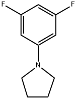 1-(3,5-Difluorophenyl)pyrrolidine 化学構造式