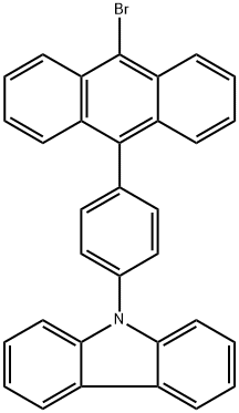 9-(4-(10-bromoanthracen-9-yl)phenyl)-9H-carbazole Struktur