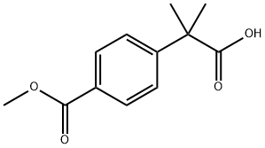 Benzeneacetic acid, 4-(methoxycarbonyl)-α,α-dimethyl- Struktur