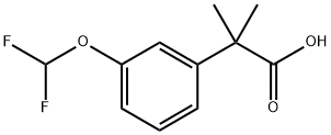 Benzeneacetic acid, 3-(difluoromethoxy)-α,α-dimethyl-, 1314762-15-6, 结构式