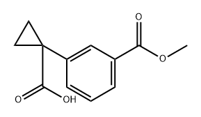 1-(3-(甲氧基羰基)苯基)环丙烷甲酸, 1314766-17-0, 结构式