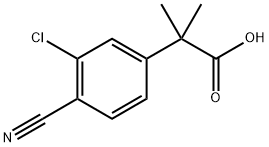 Benzeneacetic acid, 3-chloro-4-cyano-α,α-dimethyl- 结构式