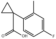 1-(4-氟-2-甲基苯基)环丙烷羧酸 结构式