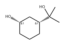 Cyclohexanemethanol, 3-hydroxy-α,α-dimethyl-, cis-,13148-84-0,结构式