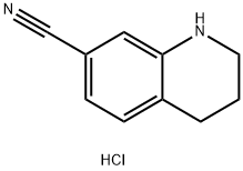 7-Quinolinecarbonitrile, 1,2,3,4-tetrahydro-, hydrochloride (1:1) 化学構造式