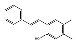 (E)-4,5-dimethyl-2-styrylphenol 结构式