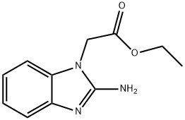 2-(2-氨基-1H-苯并[D]咪唑-1-基)乙酸乙酯,131705-47-0,结构式