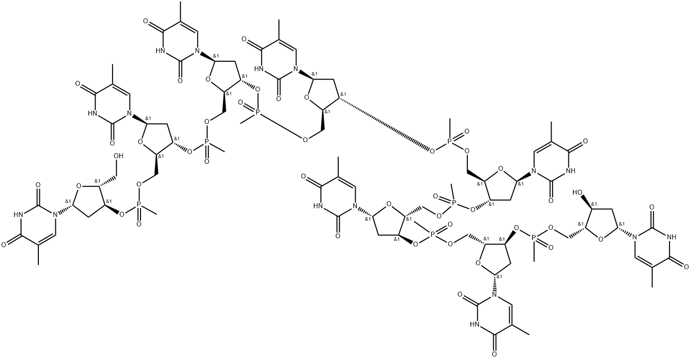 octa(thymidine methanephosphonate) Structure