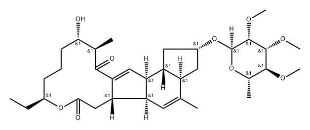 Spinosyn D 17-pseudoaglycone Struktur