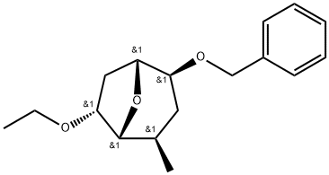8-Oxabicyclo3.2.1octane, 6-ethoxy-4-methyl-2-(phenylmethoxy)-, 1R-(2-exo,4-exo,6-endo)- Structure