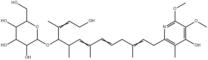 13-hydroxyglucopiericidin A Struktur