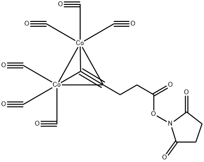 (N-succinimidyl 4-pentynoate)hexacarbonyldicobalt Structure