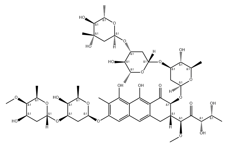 Mithramycin, 4B-O-methyl-, (1BR,4BR,4ES,5ES)- (9CI),132243-20-0,结构式