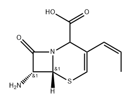 5-Thia-1-azabicyclo[4.2.0]oct-3-ene-2-carboxylic acid, 7-amino-8-oxo-3-(1-propenyl)-, [6R-[3(Z),6α,7β]]- (9CI) Struktur