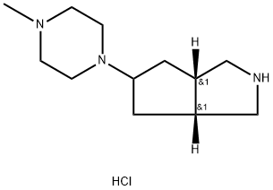 Cyclopenta[c]pyrrole, octahydro-5-(4-Methyl-1-piperazinyl)-, hydrochloride (1:3), (3aR,6aS)-rel-,1323417-54-4,结构式