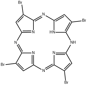 21H,23H-Porphyrazine, 2,7,12,17-tetrabromo-,132362-72-2,结构式