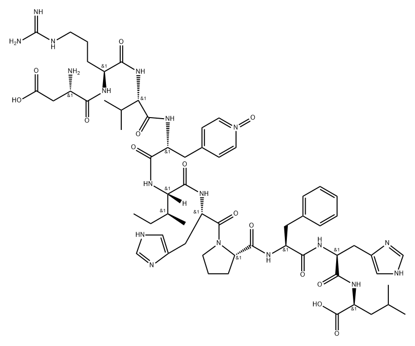 angiotensin I, (beta-(4-pyridyl-1-oxide)-Ala(4))- Structure