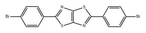 2,5-ビス(4-ブロモフェニル)チアゾロ[5,4-d]チアゾール 化学構造式