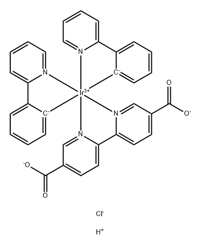 Iridate(1-), [[2,2'-bipyridine]-5,5'-dicarboxylato(2-)-κN1,κN1']bis[2-(2-pyridinyl-κN)phenyl-κC]-, hydrogen chloride (1:2:1)|