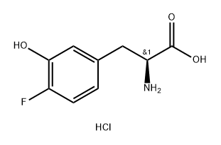 (S)-2-氨基-3-(4-氟-3-羟基苯基)丙酸盐酸盐 结构式