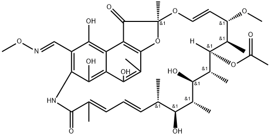 3-[(Methoxyimino)methyl]rifamycin Struktur