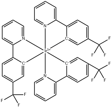 三[2-[4-(三氟甲基)苯基]吡啶]合铱 结构式