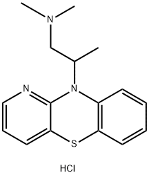 10H-Pyrido[3,2-b][1,4]benzothiazine-10-ethanamine, N,N,β-trimethyl-, hydrochloride (1:1), 132962-42-6, 结构式