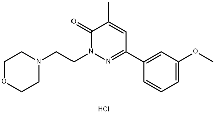 6-(3-甲氧基苯基)-4-甲基-2-(2-吗啉代乙基)哒嗪-3(2H)-酮盐酸盐 结构式