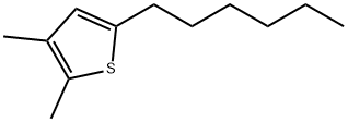 5-Hexyl-2,3-dimethylthiophene 结构式