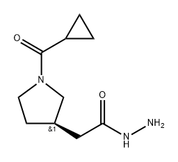 (R)-2-(1-(cyclopropanecarbonyl)pyrrolidin-3-yl)acetohydrazide 结构式