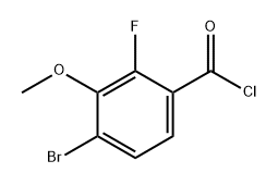 4-Bromo-2-fluoro-3-methoxybenzoyl chloride 结构式