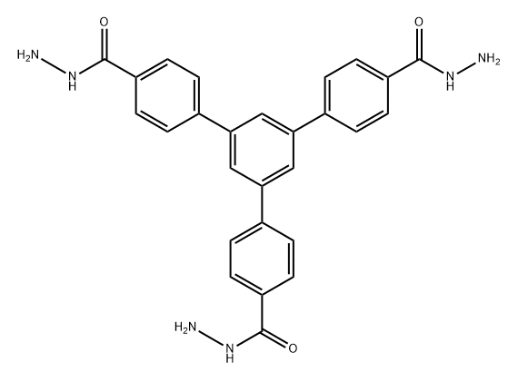 5'-(4-(hydrazinecarbonyl)phenyl)-[1,1':3',1''-terphenyl]-4,4''-dicarbohydrazide Struktur