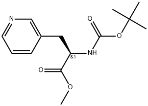 3-Pyridinepropanoic acid, α-[[(1,1-dimethylethoxy)carbonyl]amino]-, methyl ester, (αR)-,1333114-82-1,结构式