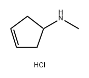 3-Cyclopenten-1-amine, N-methyl-, hydrochloride (1:1) 结构式